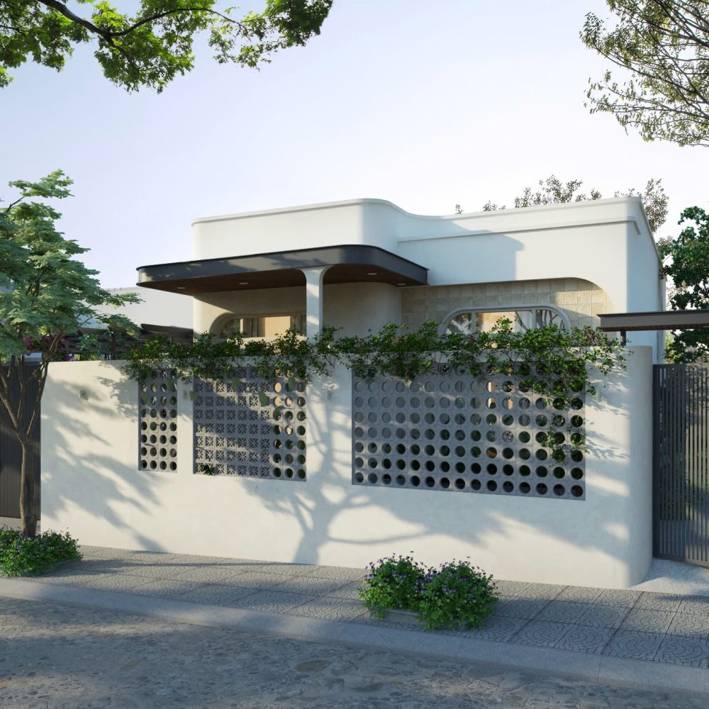 BẢN VẼ NHÀ 1 TẦNG 3 PHÒNG NGỦ KT 7.2x11M